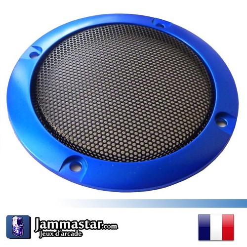 Grille haut parleur bleue - de,